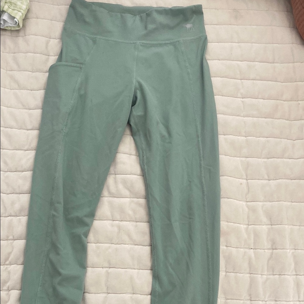 Abercrombie Kids Green Leggings 13/14